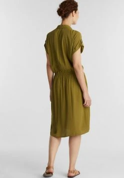 Esprit Damen Blusenkleid - Olive -Esprit Verkäufe 2024 006650510e6f4af1a6423c38610853af