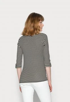 Esprit Damen STRIPES TURNUP - Langarmshirt - Black -Esprit Verkäufe 2024 0161fdee1c8e4d1aa187427318bf65d0