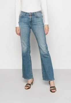 Esprit Damen Flared Jeans - Blue Medium Wash