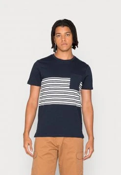Esprit Herren SLUB - T-Shirt Print - Navy