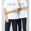 Esprit Unisex T-Shirt Print - White