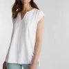 Esprit STRUKTURIERTE BLUSE AUS LENZING - Bluse - White | Damen