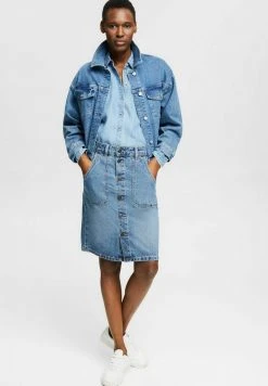 Esprit Damen MIT KNOPFLEISTE - Jeansrock - Blue Medium Washed -Esprit Verkäufe 2024 05bd0b41d84c44419cd4ad8e2200b646