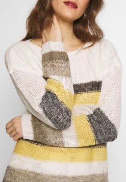 Esprit STRIPED - Strickpullover - Dusty Yellow | Damen -Esprit Verkäufe 2024 069d8a44dda044f6ace80477c05c2013