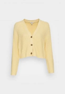 Esprit Damen CORE CROP - Strickjacke - Pastel Yellow