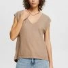 Esprit Damen T-Shirt Basic - Taupe -Esprit Verkäufe 2024 08209a458ae1442eb117f9c7936edcdd