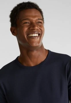 Esprit Herren RIPP-SHIRT AUS 100%25 BAUMWOLLE - T-Shirt Basic - Navy -Esprit Verkäufe 2024 09659a043ab24606ba4d21459827c0f9