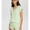 Esprit SHORTSLEEVE - Nachtwäsche Set - Light Green | Damen