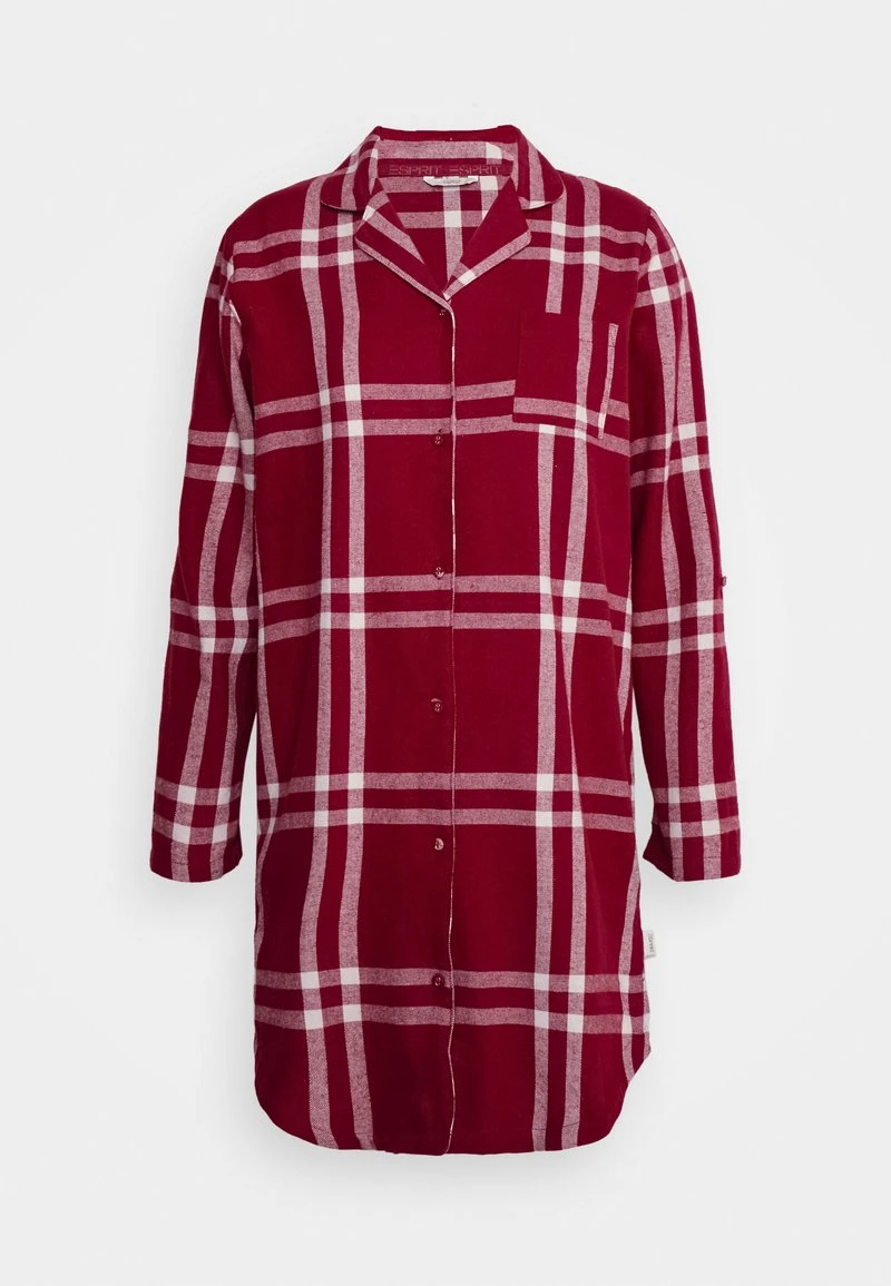 Esprit Damen FLANELL - Nachthemd - Cherry Red 3 Esprit Damen FLANELL - Nachthemd - Cherry Red