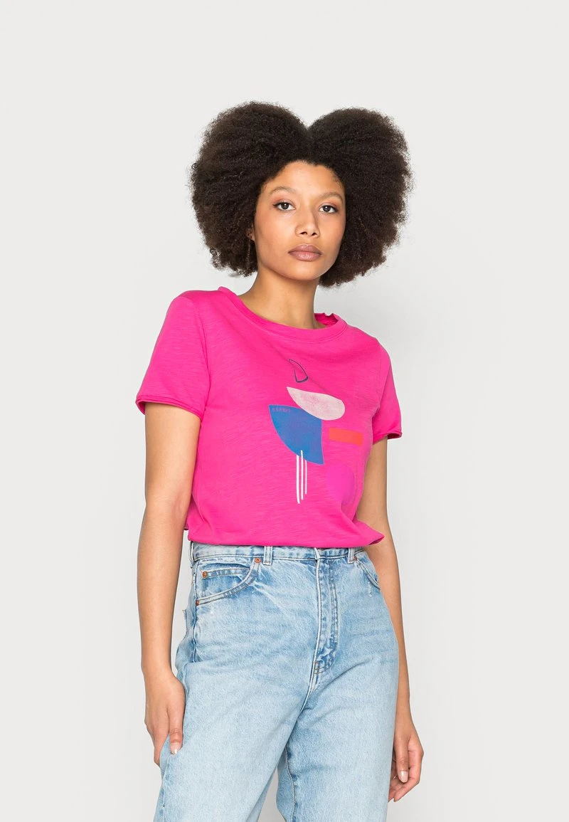 Esprit Damen T-Shirt Print - Pink Fuchsia 3 Esprit Damen T-Shirt Print - Pink Fuchsia