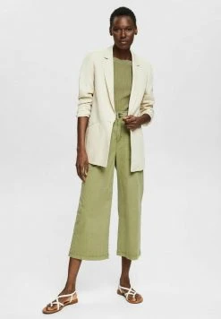 Esprit Damen GUMMIZUGBUND - Stoffhose - Light Khaki -Esprit Verkäufe 2024 1366068565a1495c9a26d034ca119907