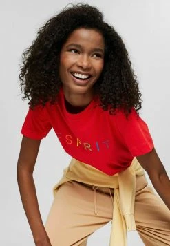 Esprit T-Shirt Print - Orange Red | Damen -Esprit Verkäufe 2024 155885ff24af40b6a20f5f66217e56af