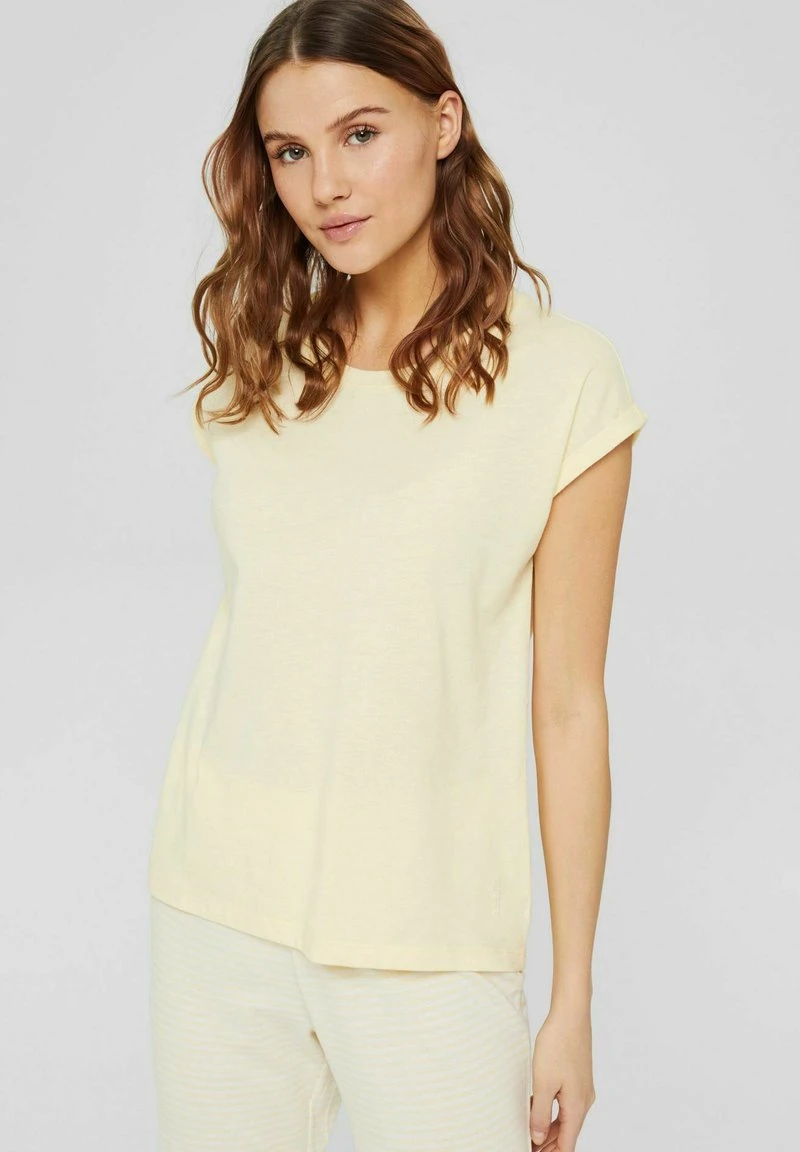 Esprit Damen Nachtwäsche Shirt - Pastel Yellow 3 Esprit Damen Nachtwäsche Shirt - Pastel Yellow