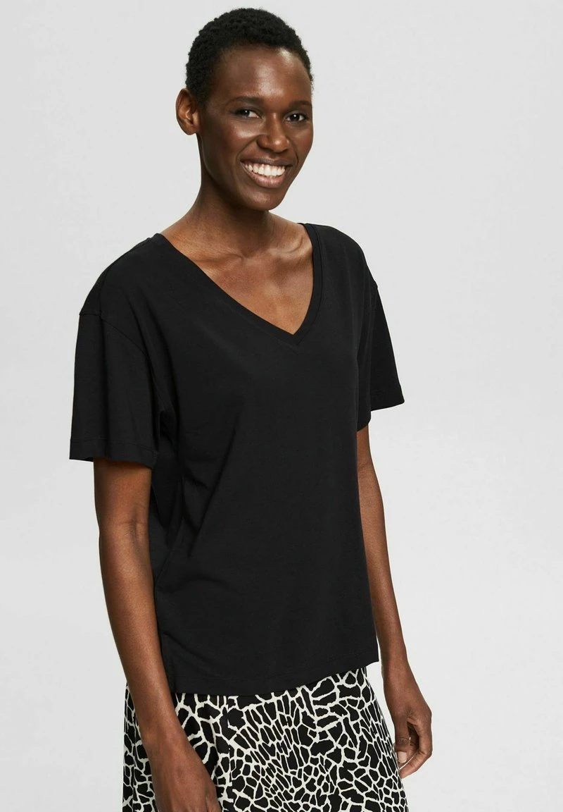 Esprit MIT V AUSSCHNITT - T-Shirt Basic - Black | Damen 3 Esprit MIT V AUSSCHNITT - T-Shirt Basic - Black | Damen
