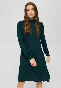 Esprit Damen Strickkleid - Dark Teal Green