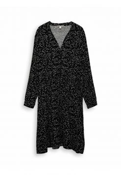 Esprit Damen CURVY AUS LENZING ECOVERO - Blusenkleid - Black