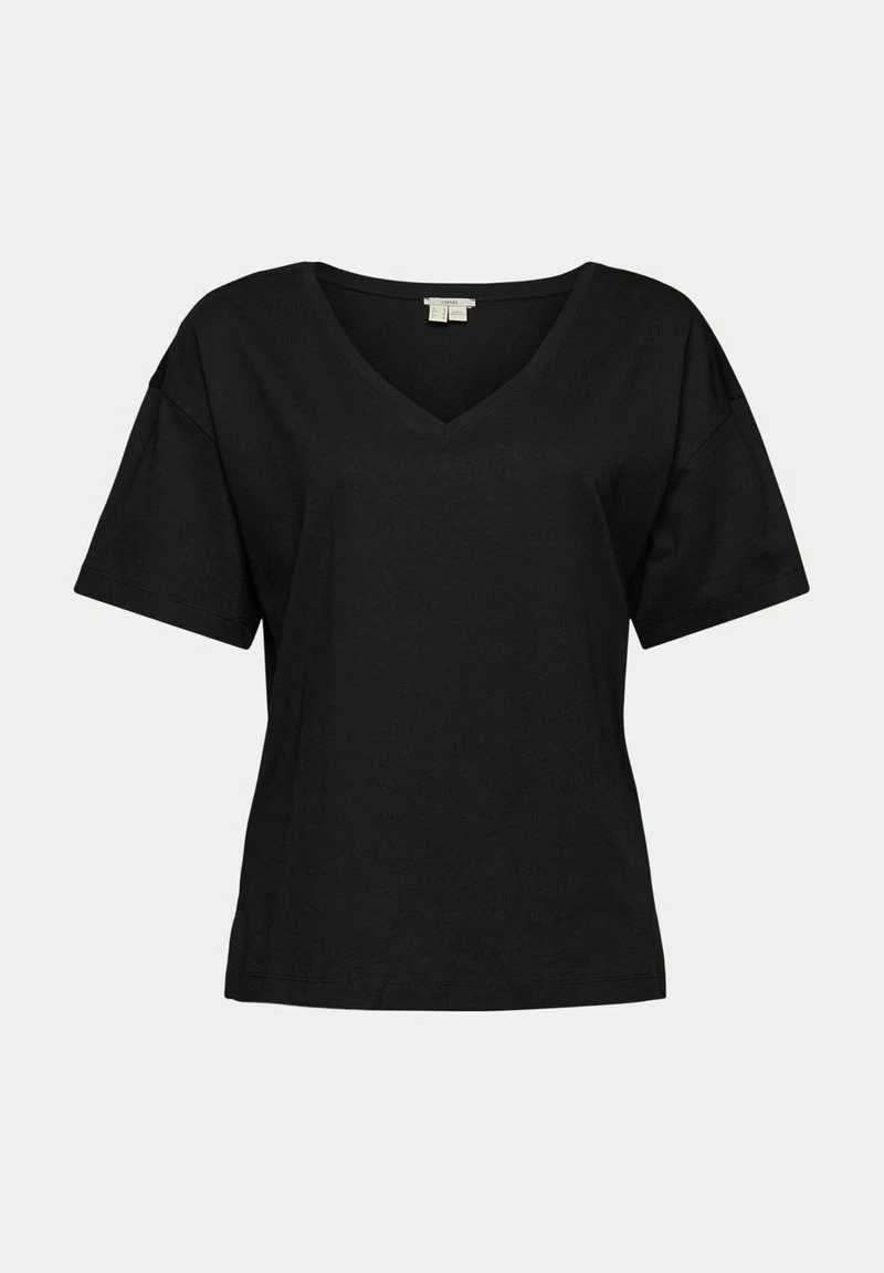 Esprit MIT V AUSSCHNITT - T-Shirt Basic - Black | Damen 9 Esprit MIT V AUSSCHNITT - T-Shirt Basic - Black | Damen – Bild 7