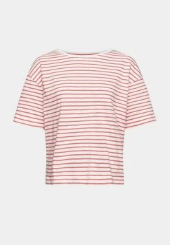 Esprit Damen MIT STREIFENMUSTER - T-Shirt Print - Coral Red -Esprit Verkäufe 2024 1cf44c22d9bb4acfa6432a3f4cbf74a4