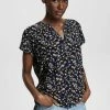 Esprit Damen AOP - Bluse - Navy -Esprit Verkäufe 2024 1d7de1162f54402e9d2bc127e7a4e82a
