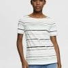 Esprit MIT STREIFENMUSTER - T-Shirt Print - White | Damen -Esprit Verkäufe 2024 1e490c0489ee41949b01741080001f4c