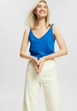Esprit Damen MIT V AUSSCHNITT - Top - Blue