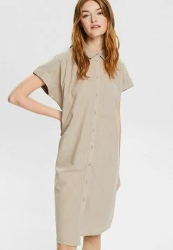 Esprit SHIRT - Blusenkleid - Light Taupe | Damen