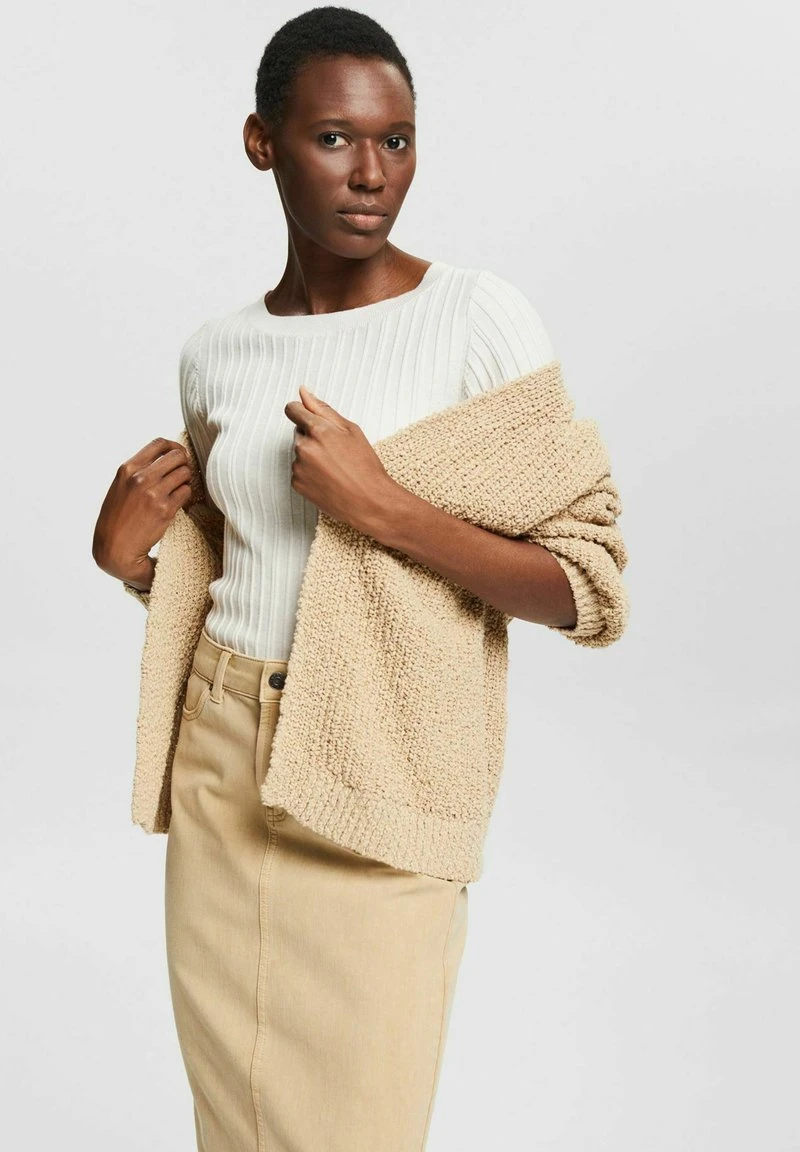 Esprit Damen T-Shirt Basic - Sand 3 Esprit Damen T-Shirt Basic - Sand