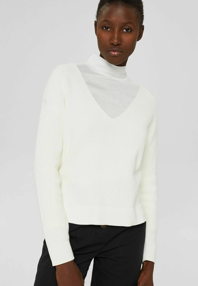Esprit Damen STITCH - Strickpullover - Off White 3 Esprit Damen STITCH - Strickpullover - Off White