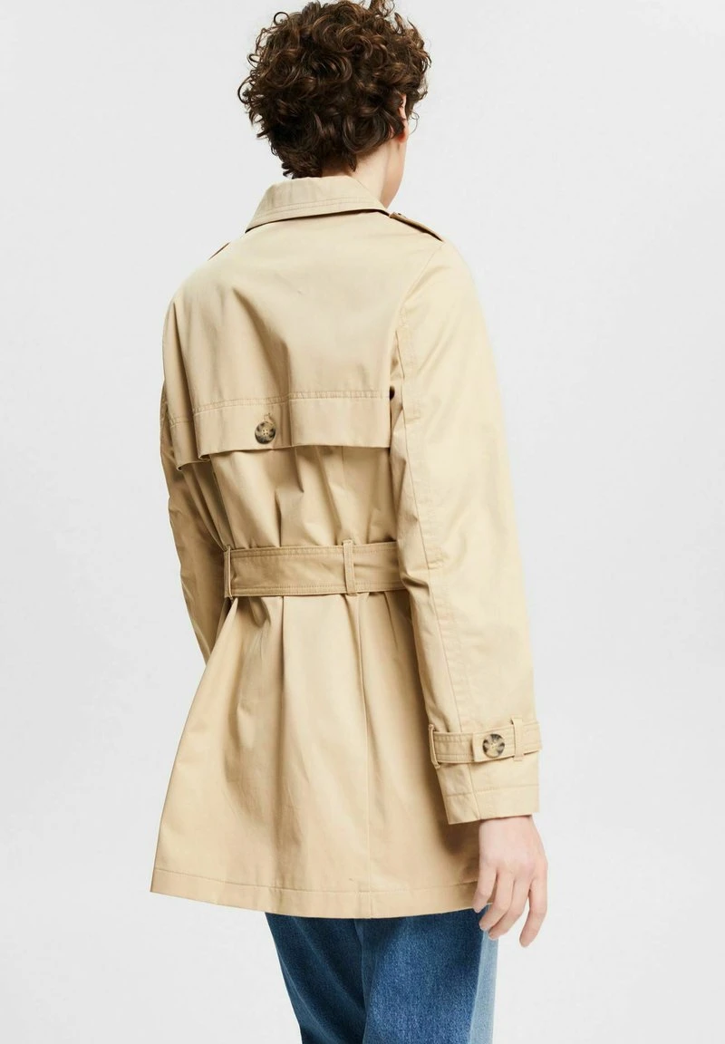 Esprit Damen KURZER - Trenchcoat - Sand 5 Esprit Damen KURZER - Trenchcoat - Sand – Bild 3