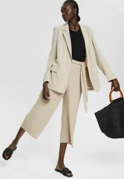 Esprit Damen WIDE-LEG MIT CRINKLE-EFFEKT - Stoffhose - Light Taupe -Esprit Verkäufe 2024 24202659d0e5499d8c39795451d400a6