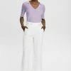 Esprit MIT VERKÜRZTEM BEIN - Stoffhose - White | Damen -Esprit Verkäufe 2024 2458513ffd1743eba463cedcdb603803