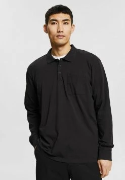 Esprit Herren LONG SLEEVE - Poloshirt - Black