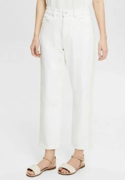 Esprit Damen Jeans Straight Leg - White