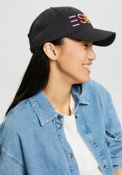 Esprit BASEBALL MIT LOGO STICKEREI - Cap - Black | Damen