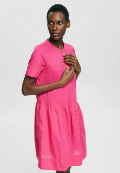 Esprit Damen F LI CO - Freizeitkleid - Pink Fuchsia