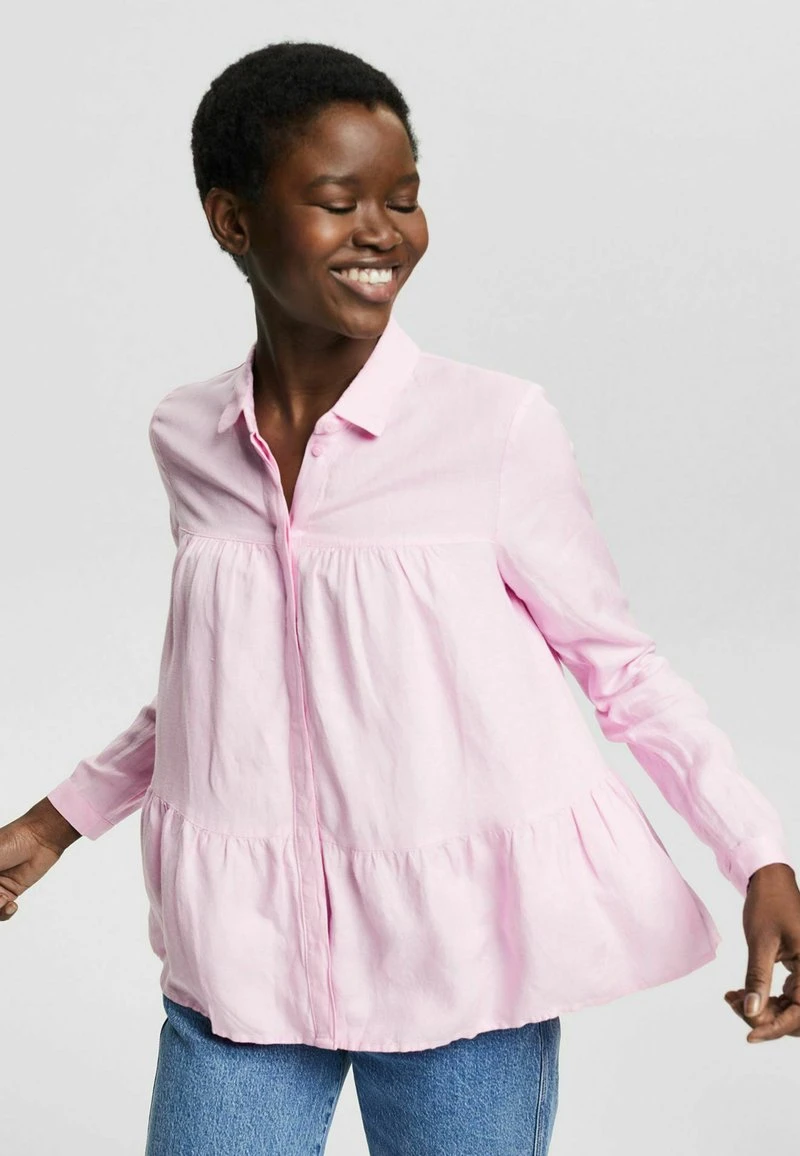 Esprit Damen VOLANTS - Hemdbluse - Pink 3 Esprit Damen VOLANTS - Hemdbluse - Pink