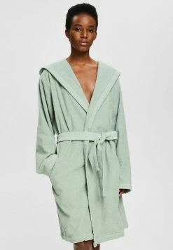 Esprit Damen MIT FIXIERTEM BINDEGÜRTEL - Bademantel - Soft Green