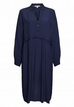 Esprit Damen MIT RÜSCHENKANTE - Blusenkleid - Navy -Esprit Verkäufe 2024 2e281114a670490ca131f1d967d049b7
