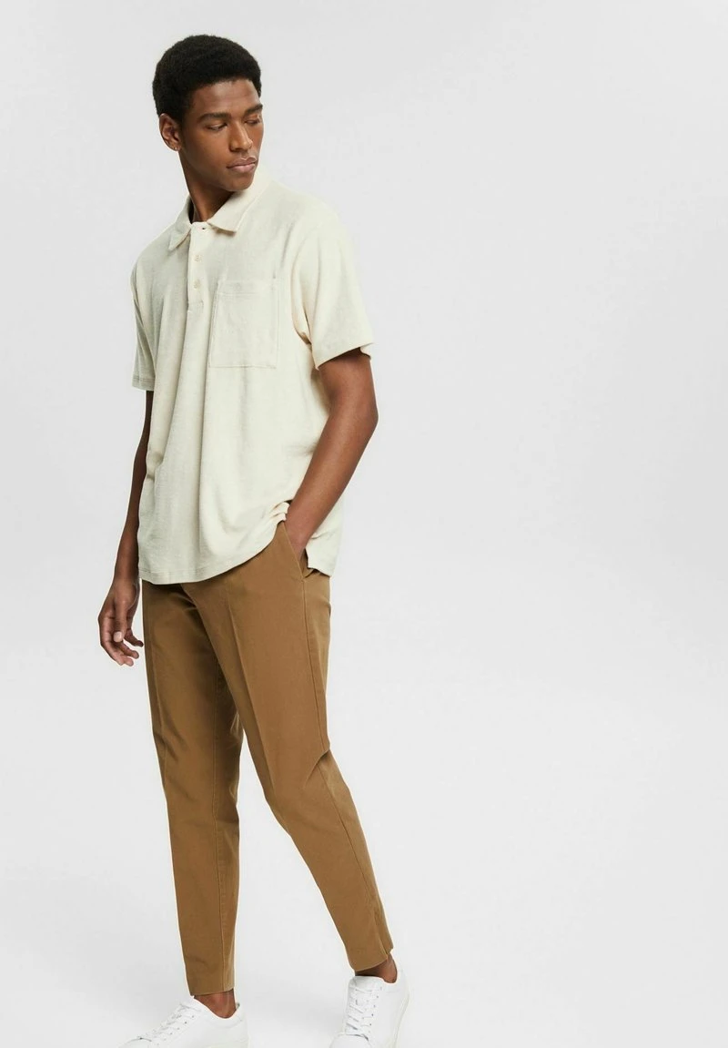 Esprit Herren FROTTEE - Poloshirt - Cream Beige 4 Esprit Herren FROTTEE - Poloshirt - Cream Beige – Bild 2
