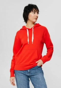Esprit MIT KONTRASTFARBENER KORDEL - Kapuzenpullover - Orange Red | Damen