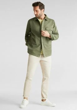 Esprit Herren Hemd - Khaki Green -Esprit Verkäufe 2024 341a063a37d34cfa84072fe821886005