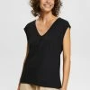 Esprit T-Shirt Basic - Black | Damen