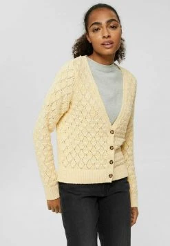 Esprit Damen Strickjacke - Pastel Yellow