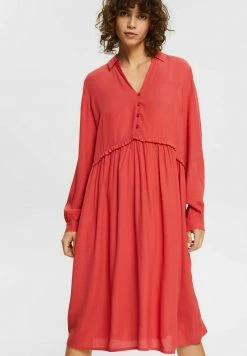 Esprit MIT RÜSCHENKANTE - Blusenkleid - Red | Damen