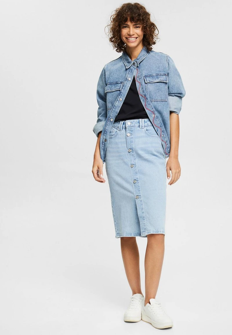 Esprit Damen SKIRTS DENIM - Bleistiftrock - Blue Light Wash 8 Esprit Damen SKIRTS DENIM - Bleistiftrock - Blue Light Wash – Bild 6