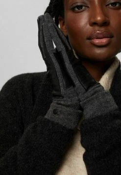 Esprit Damen Fingerhandschuh - Gunmetal