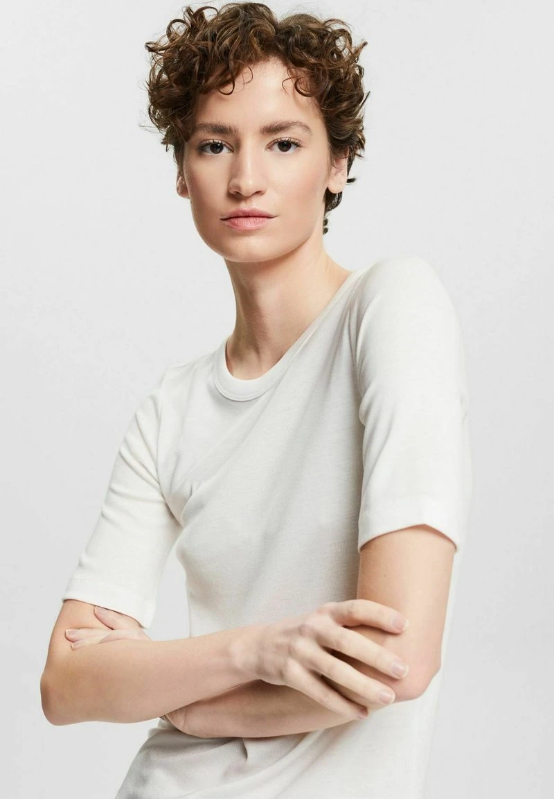 Esprit Damen T-Shirt Basic - Off White 8 Esprit Damen T-Shirt Basic - Off White – Bild 6