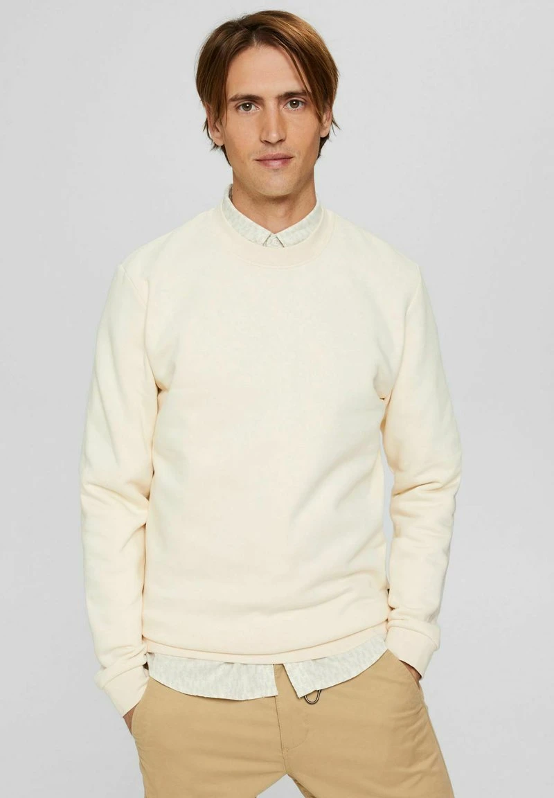 Esprit Herren Sweatshirt - Cream Beige 3 Esprit Herren Sweatshirt - Cream Beige