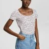 Esprit Damen T-Shirt Print - Dark Pink