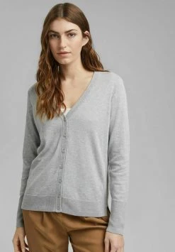 Esprit Damen COO BTTND - Strickjacke - Light Grey
